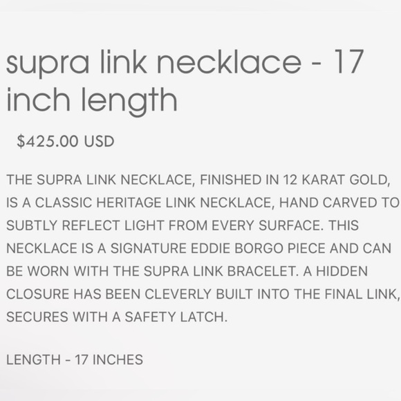 New Eddie Borgo Supra Chain Link Gold Necklace 💕 - Picture 7 of 12